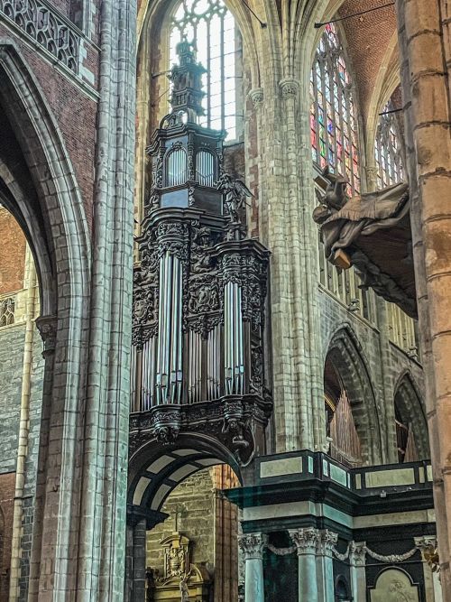 Orgel pijpen zijaanzicht kl